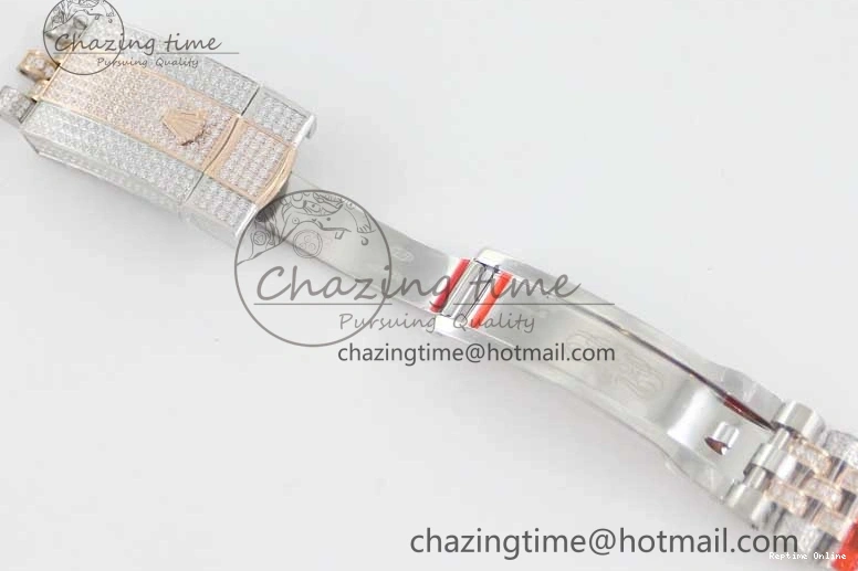 1225 Affordable Datejust 41 SS RG Full Diamonds TWF 1:1 Best Edition Arabic Markers Dial on Jubilee Bracelet A 2385